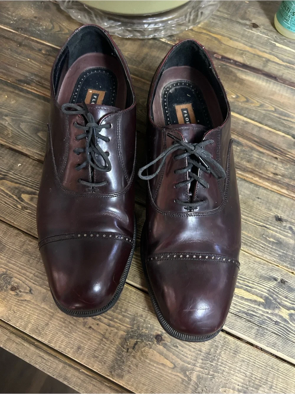 Florsheim Men's Cap-Toe Oxfords - Burgundy/Brown